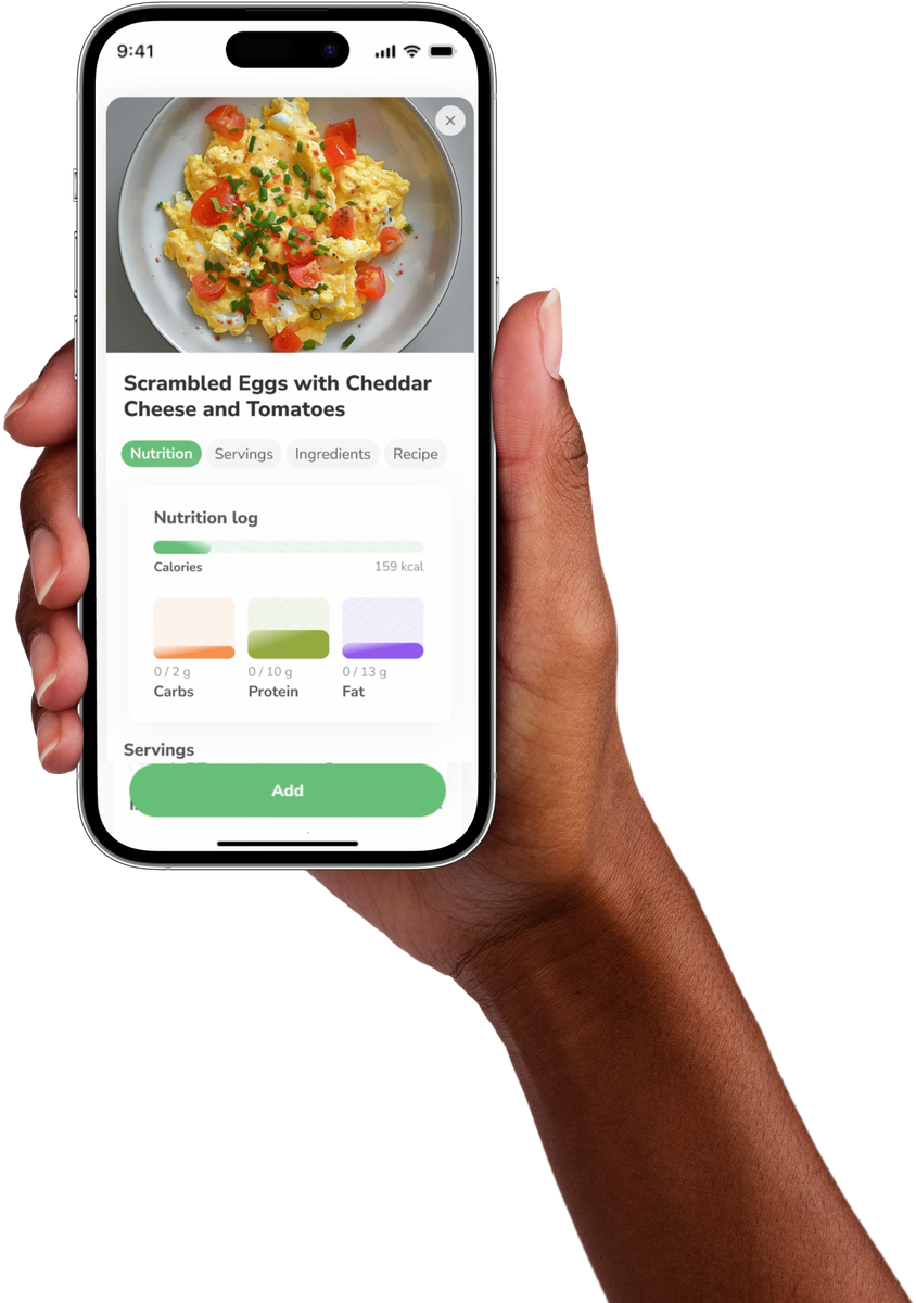 Kysana App auf iPhone mit Rezept- und Nährwert-Ansicht